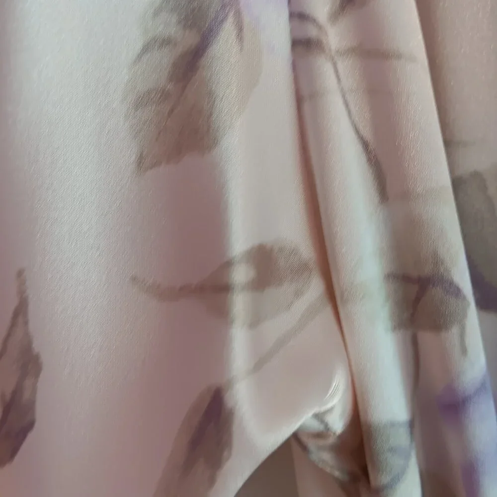 JONES OF NEW YORK Women's Vintage SHORT PALE PINK FLORAL KIMONO ROBE - Picture 3 of 7